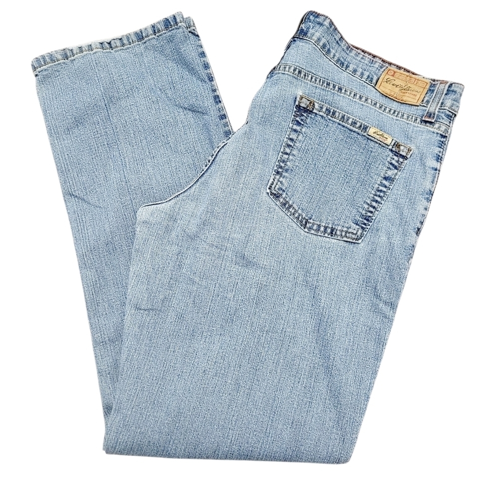 Levi Strauss Signature Mid Rise Straight Leg Jeans Women’s Size 14 Medium Stretc - Picture 2 of 12